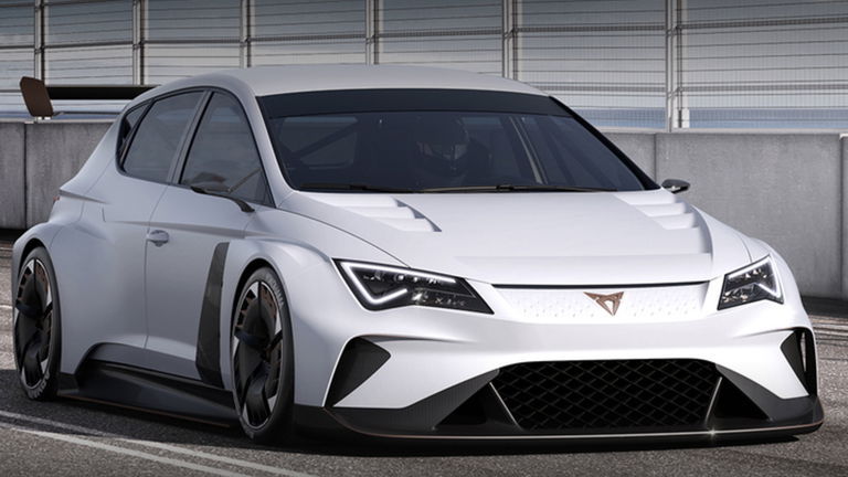 El CUPRA e-Racer oposita a superdeportivo de la mano de Rimac