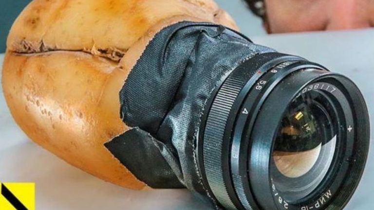 Crean una cámara con una patata (de verdad)