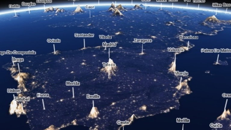 Earth at night, así es el mapa de contaminación lumínica en la Tierra