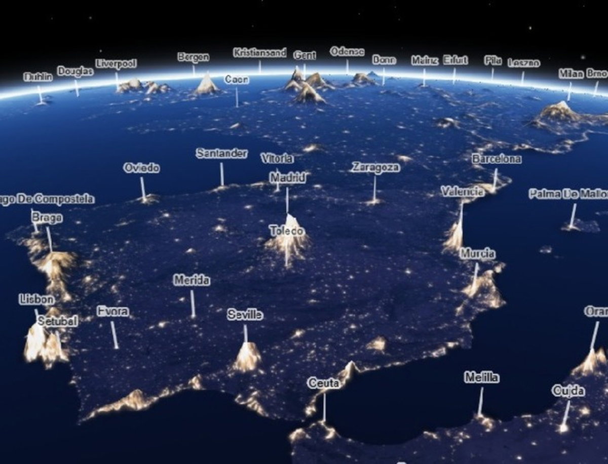 Earth at night, el mapa que mide la contaminación lumínica