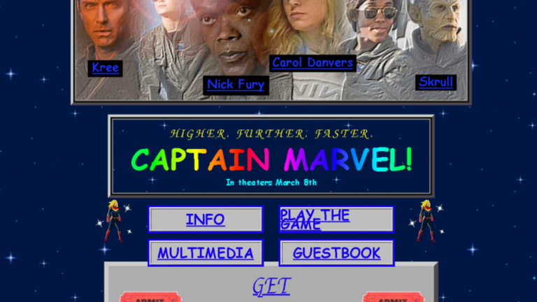Captain Marvel tiene una maravillosa página web del pasado