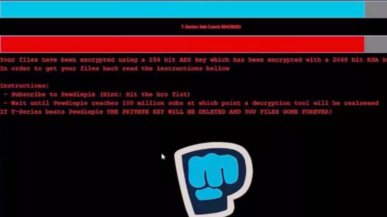 Los fans de PewDiePie siguen su cruzada con ransomware