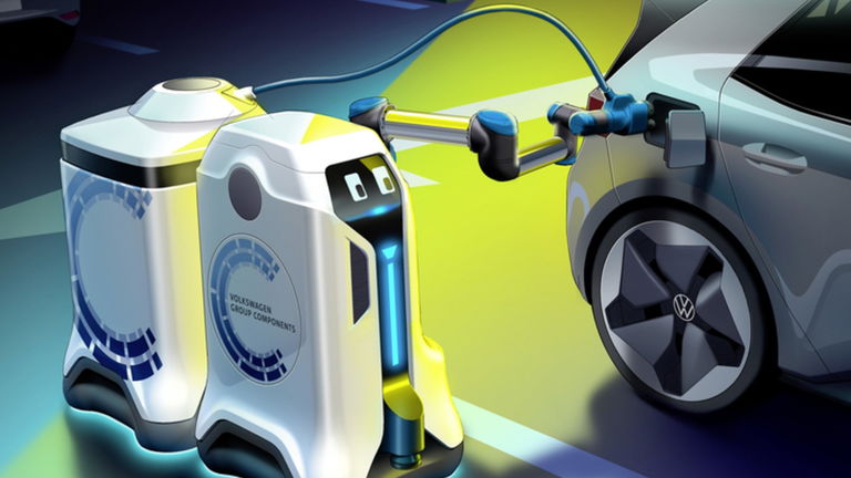 Volkswagen crea un robot especializado en cargar coches eléctricos en aparcamientos
