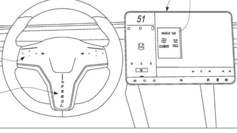 Tesla patenta un nuevo diseño de volante que incluye pantallas de infoentretenimiento