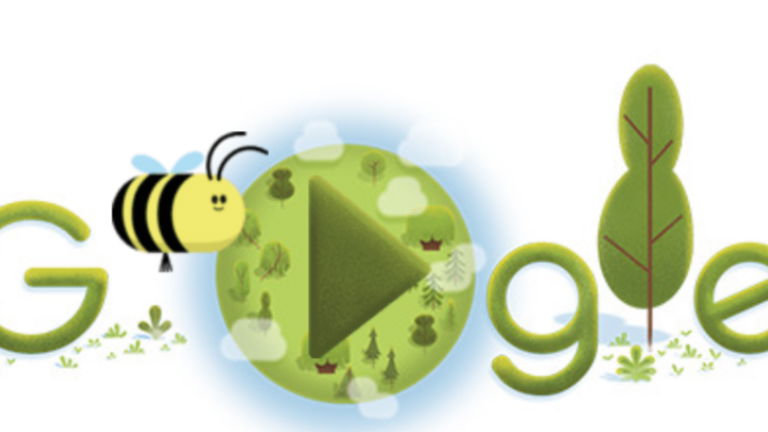 Las abejas protagonizan el doodle del Día de la Tierra