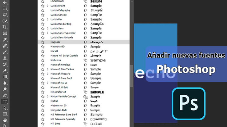 Cómo añadir nuevas fuentes de letra a Photoshop