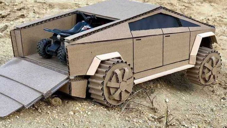 Construye tu propio Tesla Cybertruck de cartón con este tutorial