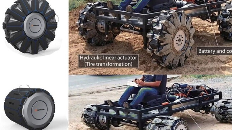 Las inspiradoras ruedas de Hankook que cambian de tamaño para ser todoterreno