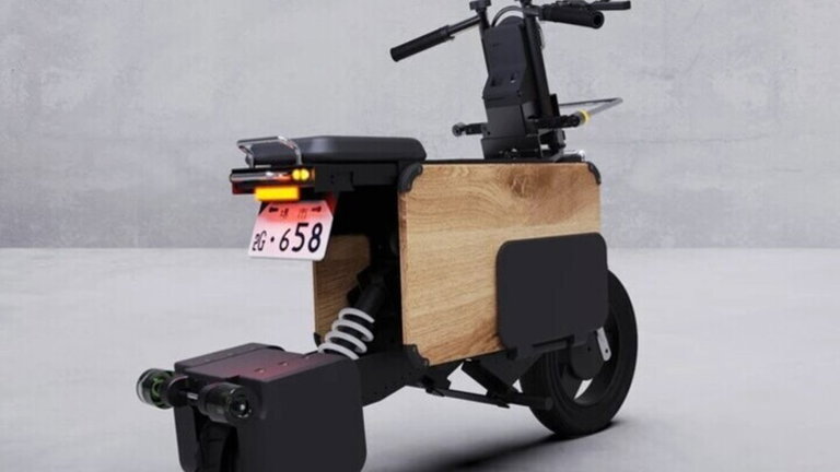 Tatamel, la motocicleta eléctrica plegable para guardarla debajo del escritorio de la oficina