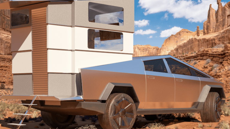 CyberLandr, la estructura que convierte al Cybertruck en una autocaravana