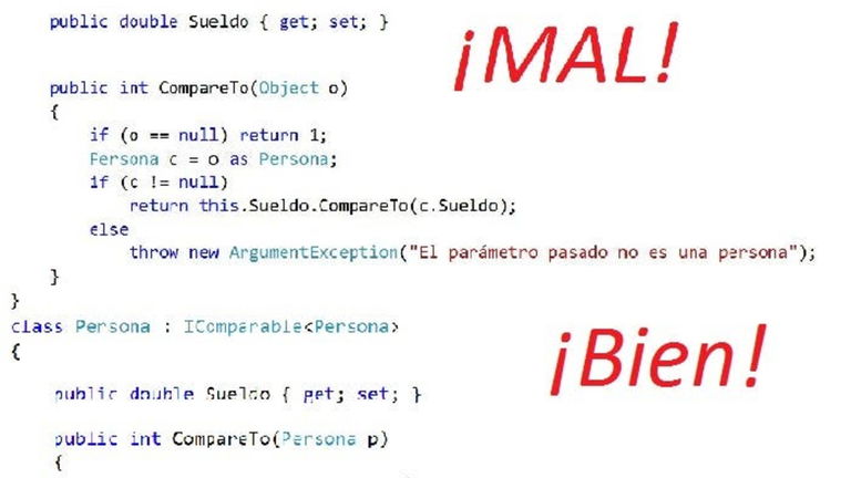 Comparar objetos en C#