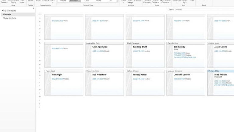 Exporta e importa todos tus contactos en Outlook 2016