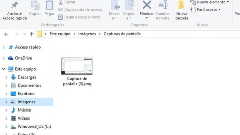Reinicia el contador de capturas de pantalla en Windows 10