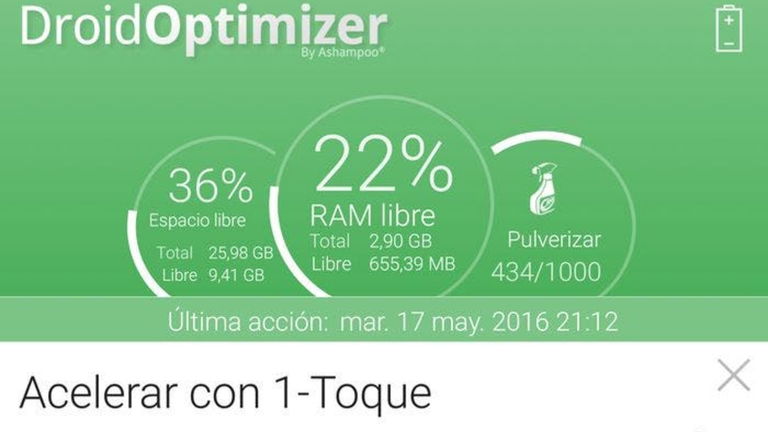 Mejora el rendimiento de tu Android con Droid Optimizador