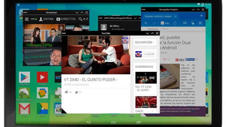 Las ventanas flotantes de Windows, en Android