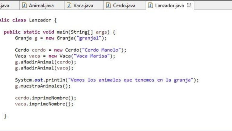 Programación orientada a objetos: herencia