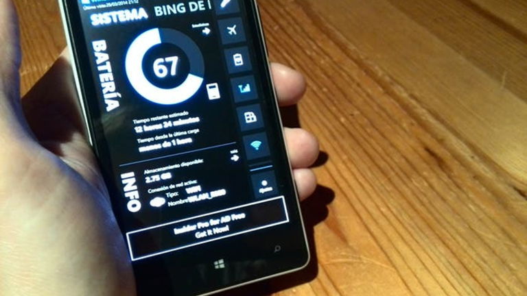 Insider, algo más que una aplicación de batería para Windows Phone 8