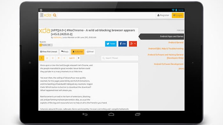 NoChromo para Android, un navegador con bloqueador de publicidad incorporado