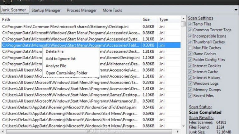 System Ninja, un programa ligero y eficaz para limpiar tu sistema operativo