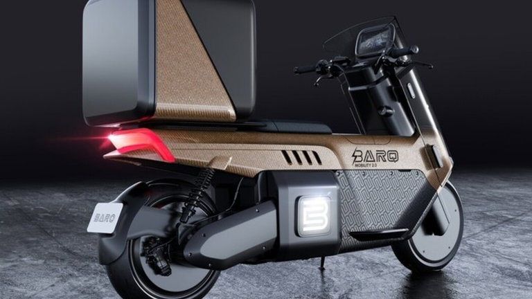Barq Rena Max, un concepto de motocicleta eléctrica pensada para los servicios de transporte