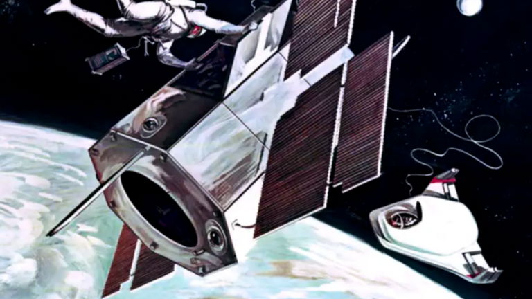 Esta fotos ilustran cómo imaginaba la NASA los viajes en el espacio antes de conseguir hacerlos realidad