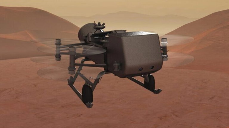 Así es Dragonfly: el dron gigante con el que la NASA va a buscar indicios de vida en Saturno