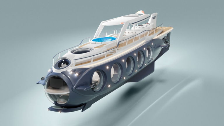 Este megayate que se transforma en submarino es un híbrido que puedes comprar si estás podrido de dinero