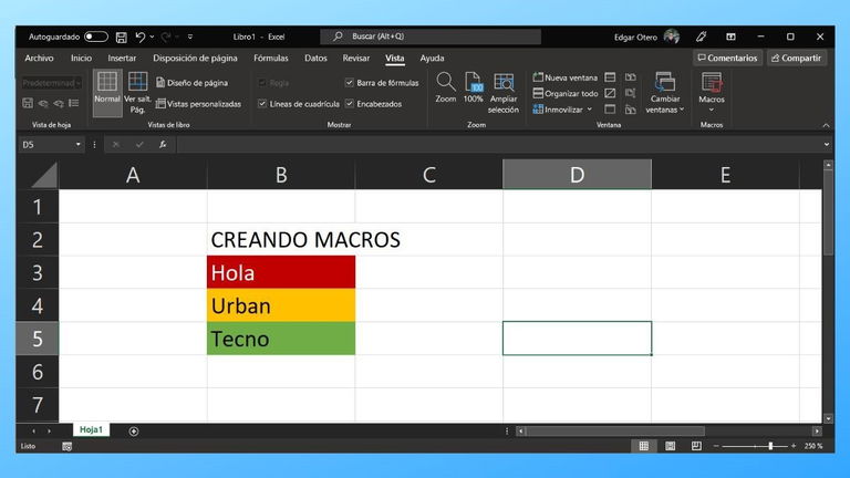 Cómo crear y usar los macros en Excel