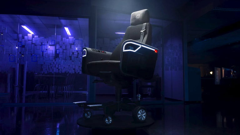 Volkswagen ha creado una silla de oficina que puedes conducir: tiene luces, pedales y hasta claxon