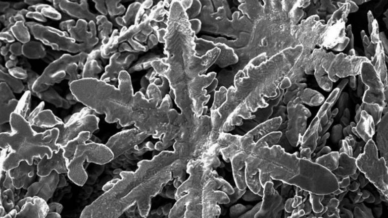 Parecen copos de nieve, pero son en realidad obras de arte de la herrería de nanopartículas