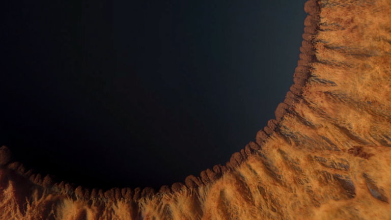 No, no es un paisaje espacial: es el interior de un ojo capturado con un macro zoom