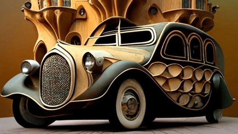 ¿Cómo sería el coche de Gaudí? Esta IA crea modelos inspirados en su obra y en la de otros grandes arquitectos