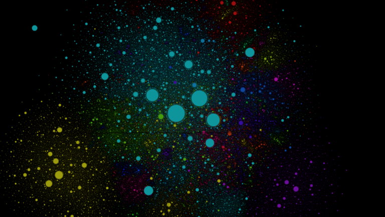 Este mapa te muestra internet como si fuese una galaxia: los "planetas" más grandes son las webs más potentes