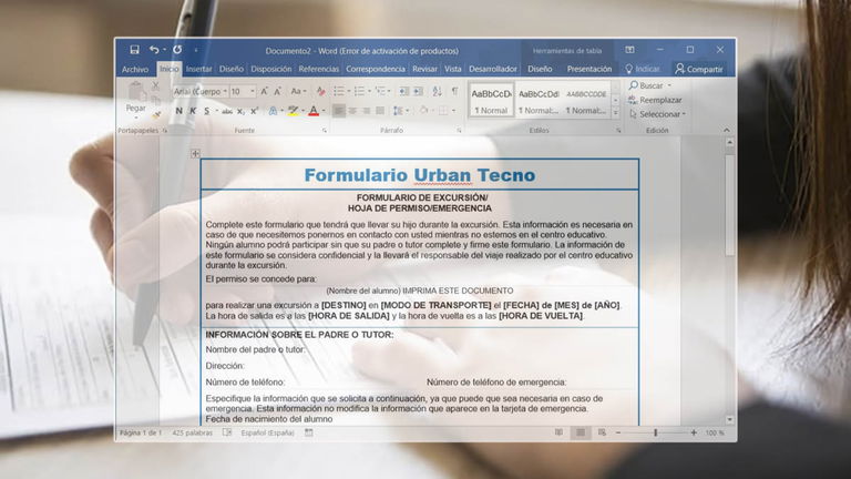 Cómo crear formularios editables en Word