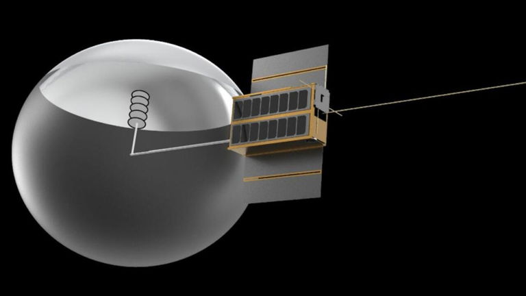 Unos estudiantes diseñan un revolucionario mini-satélite que se infla como una pelota de playa