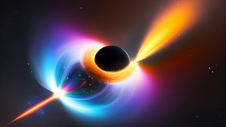 La primera e increíble imagen de un agujero negro expulsando un chorro de materia