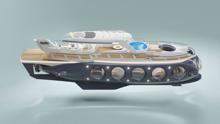 Este híbrido de yate y submarino es incluso más impresionante por dentro que por fuera