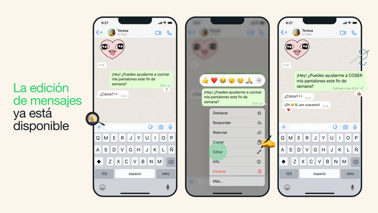 WhatsApp por fin permite editar mensajes: así funciona la gran novedad que todos esperábamos