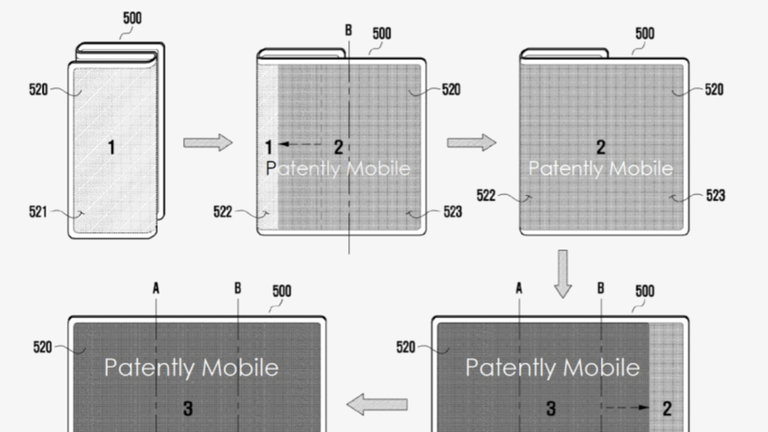 A Samsung lo de los móviles plegables se le queda corto: una nueva patente revela un modelo de triple pantalla