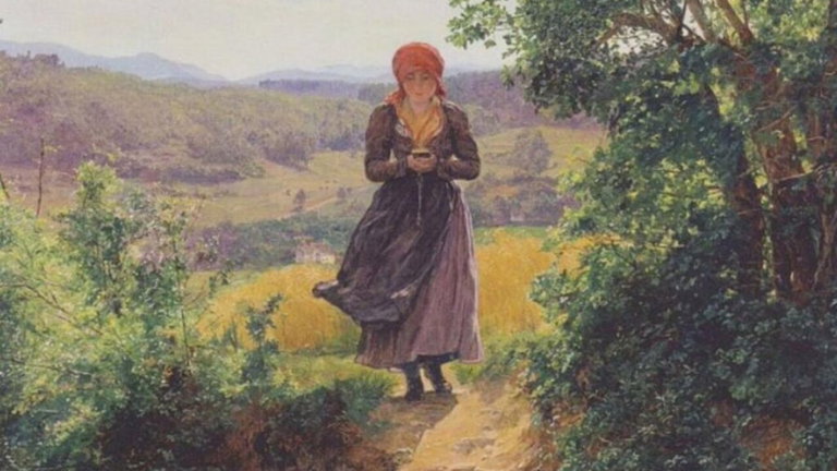 ¿Qué hace esta mujer de un cuadro de 1860 sujetando un iPhone? La foto viral tiene una explicación muy simple