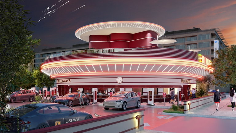 Tesla abrirá en Los Ángeles su recinto con Supercargadores más novedoso y divertido
