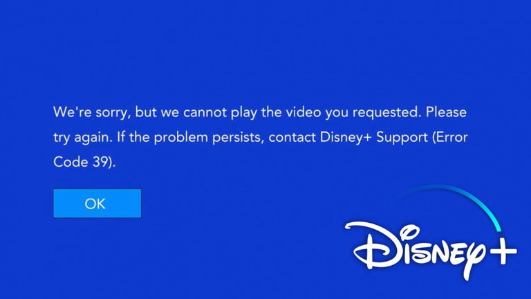 Error 39 en Disney+: qué significa y cómo se soluciona