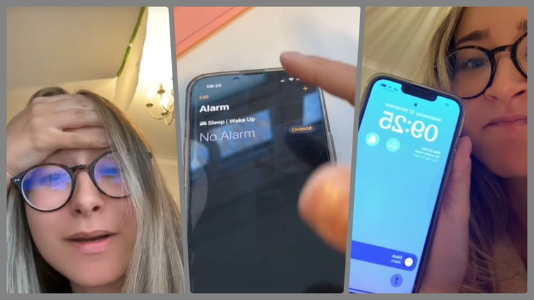 La alarma del iPhone se enciende siempre a la misma hora: el extraño caso viral de una joven en TikTok