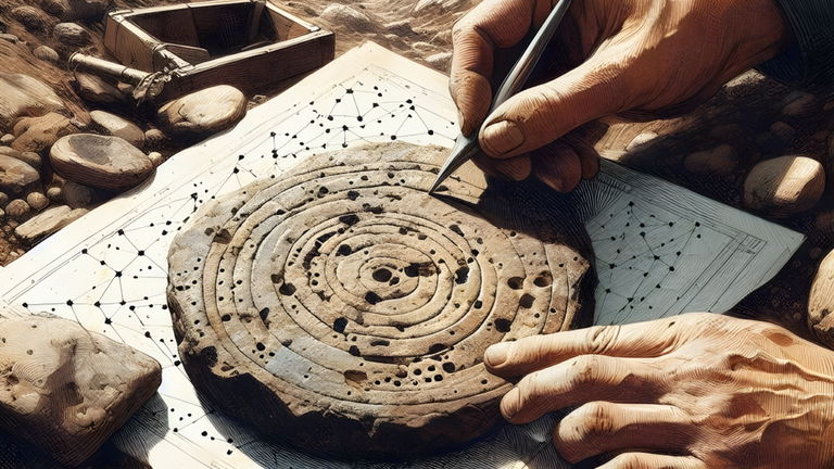 Encuentran un misterioso disco de piedra que podría ser la primera carta estelar creada por la humanidad