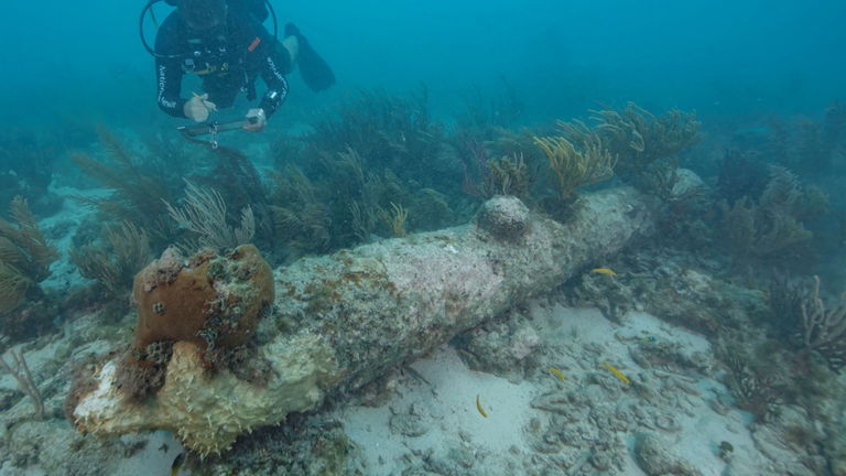 Equipo de submarinistas halla un barco británico desaparecido en Florida: fue hundido por España hace siglos