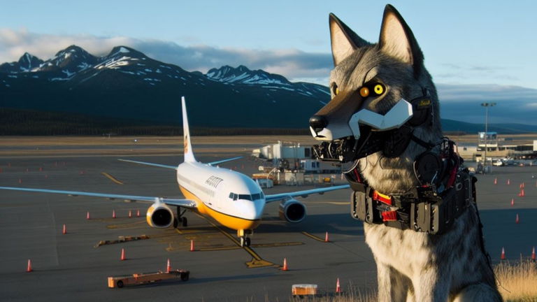 Contratan a un perro robot disfrazado de zorro: ahuyentará a los animales del aeropuerto de Alaska