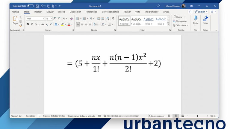 Cómo poner símbolos matemáticos y ecuaciones en documentos de Word