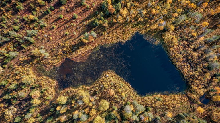 Por qué la forma de este lago en Finlandia que se parece al propio país