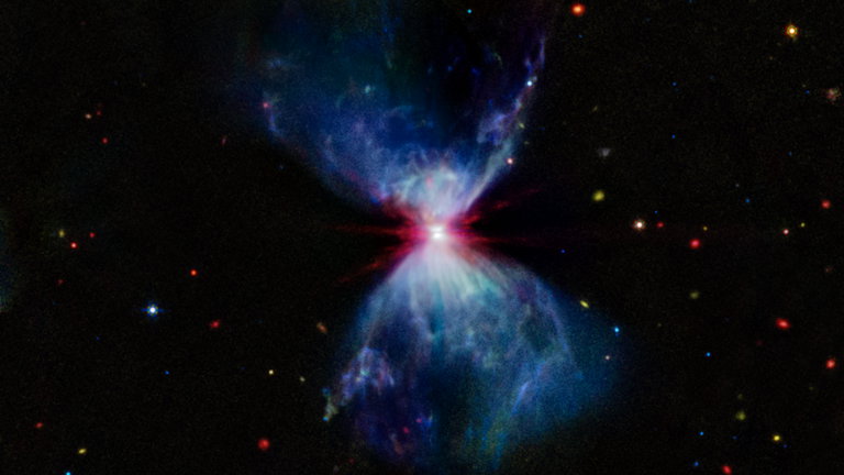 No es un reloj de arena cósmico, sino una estrella formándose captada por el telescopio James Webb