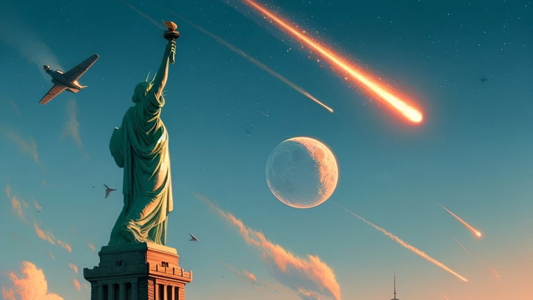 Un visitante espacial ha llegado a la ciudad de Nueva York durante el día, acompañado de temblores